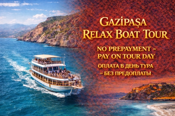 Relax Boat Tour in Gazipaşa – Calm & Crystal Waters