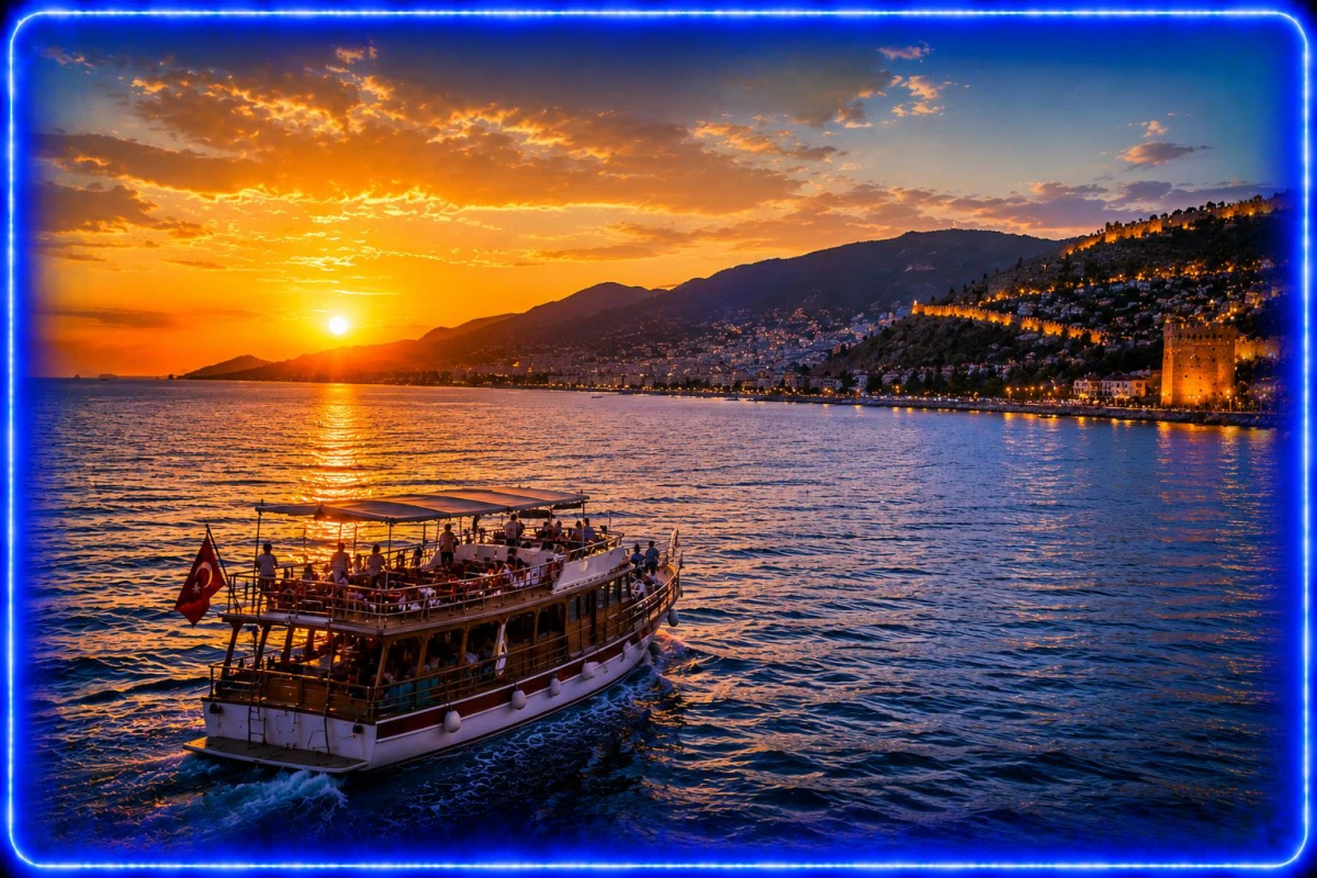 Alanya Sunset Boat Trip – Evening Cruise with Dinner, Music & Stunning Views