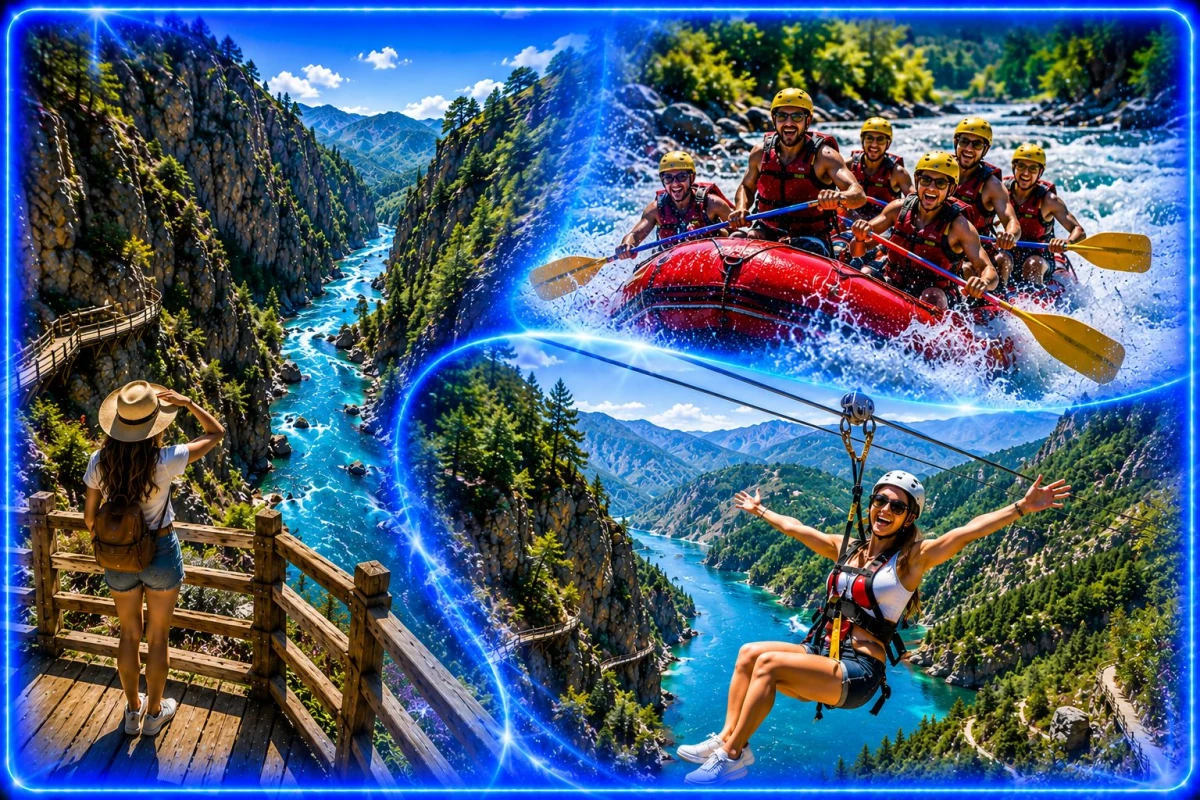 Rafting i Zjazd na Linie w Kanionie Tazı | Najlepsze Doświadczenie Natury i Adrenaliny
